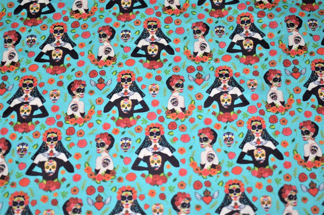 Turquoise Printed 100% Cotton Clearance
