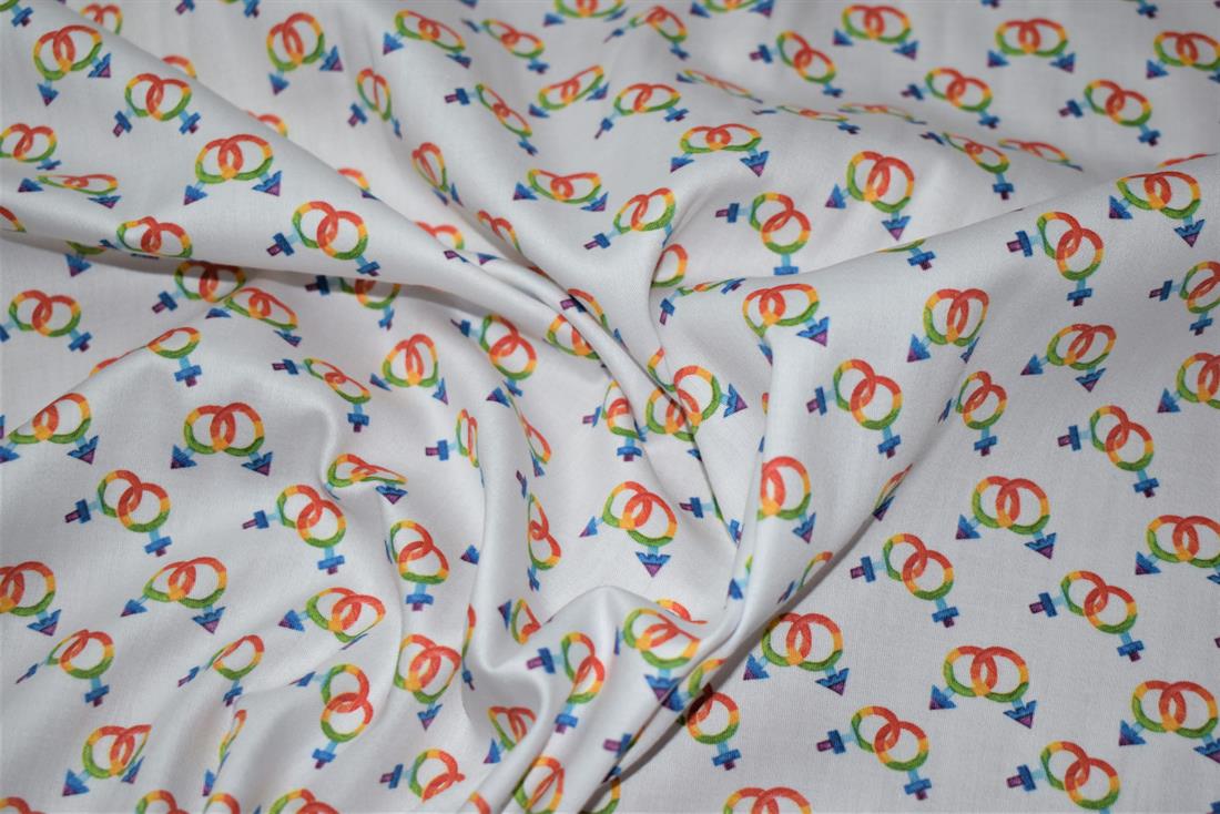 White Printed 100% Cotton Clearance