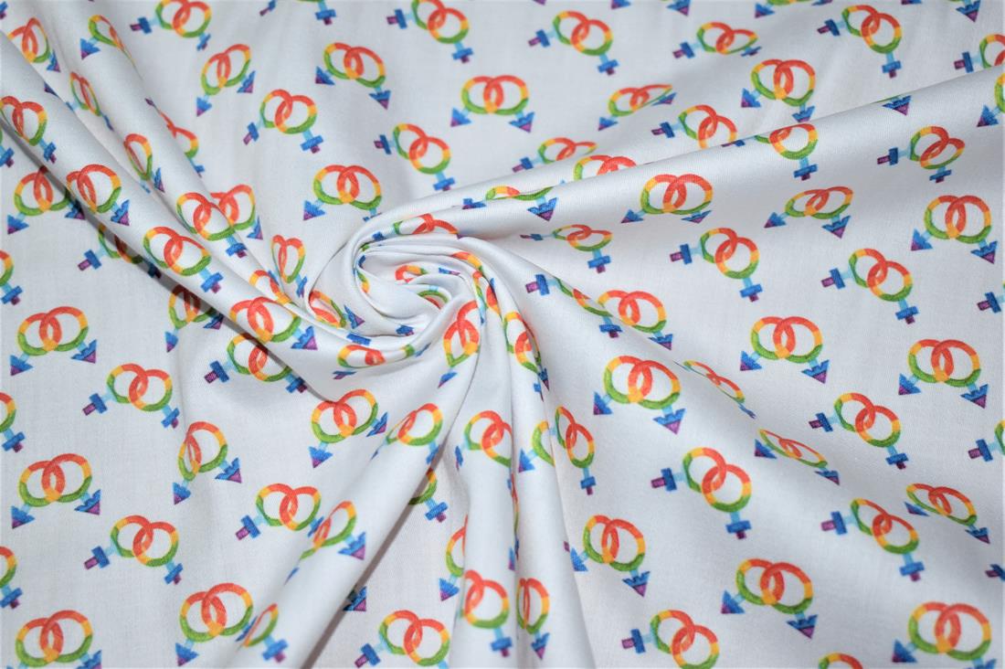White Printed 100% Cotton Clearance