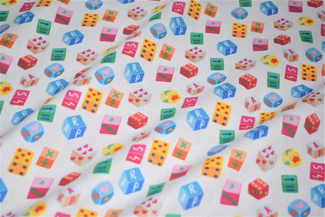 White Printed 100% Cotton Clearance