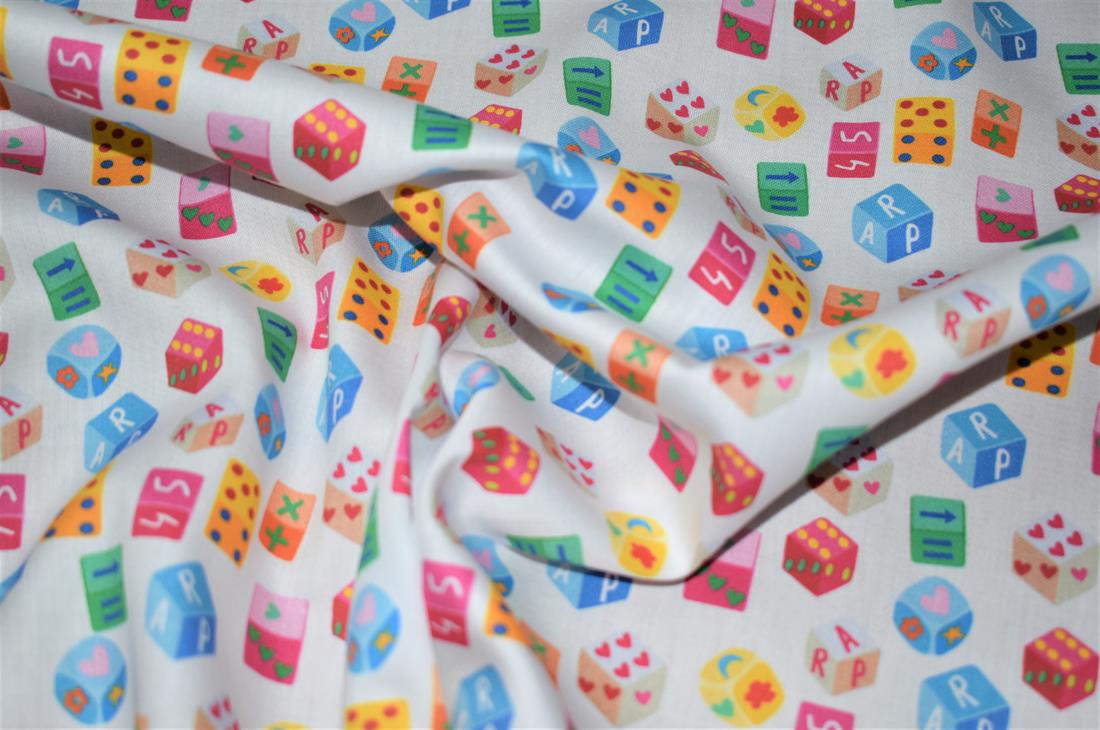 White Printed 100% Cotton Clearance