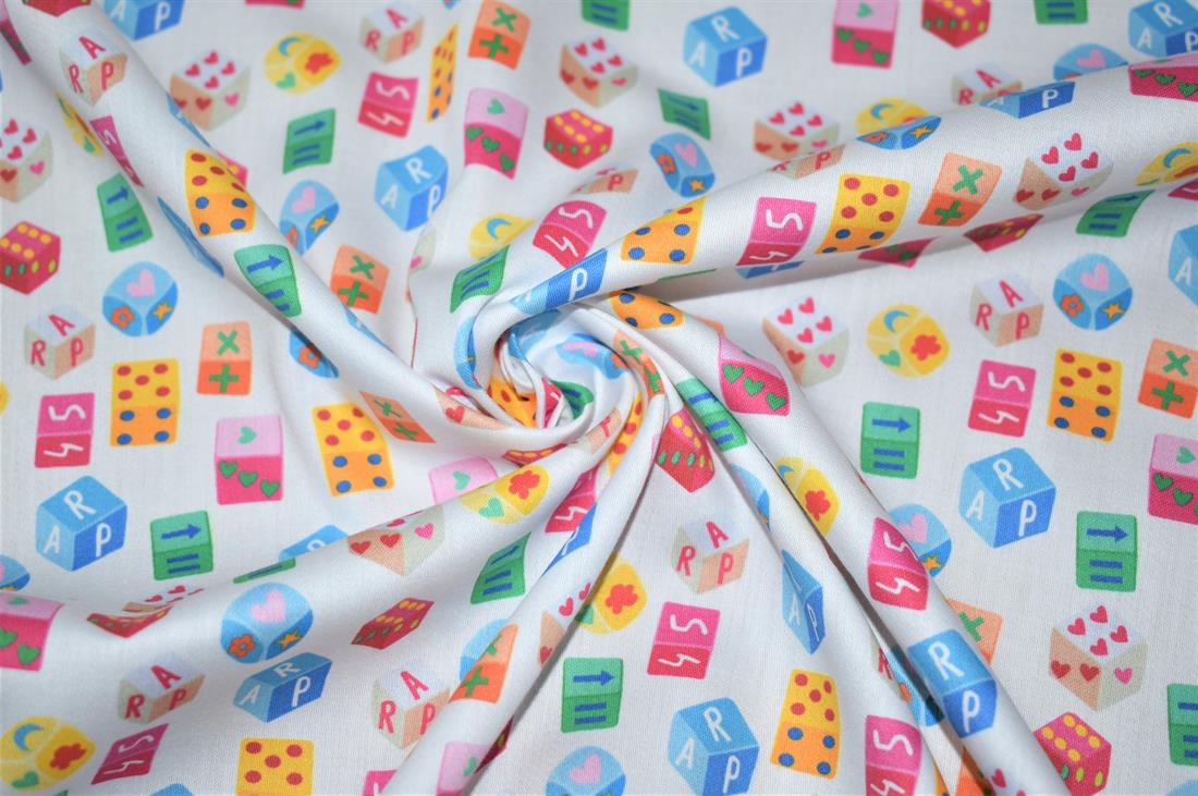 White Printed 100% Cotton Clearance