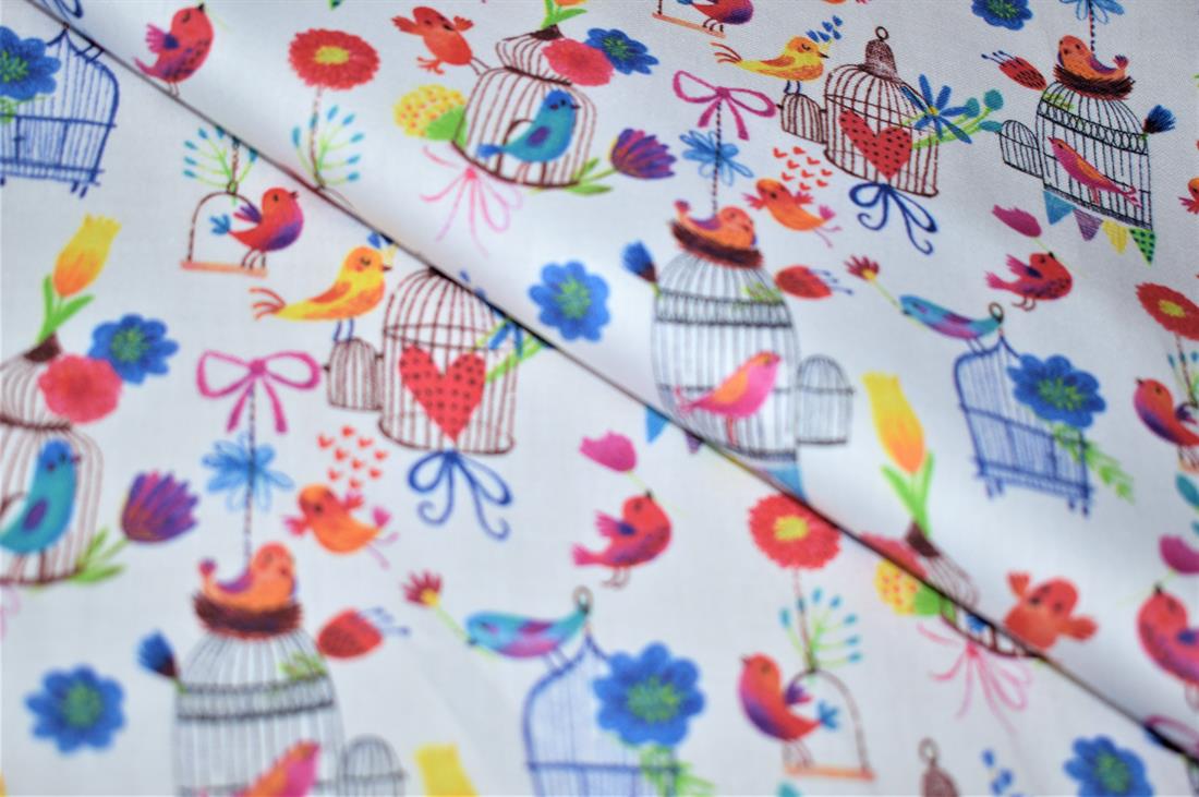 White Printed 100% Cotton Clearance