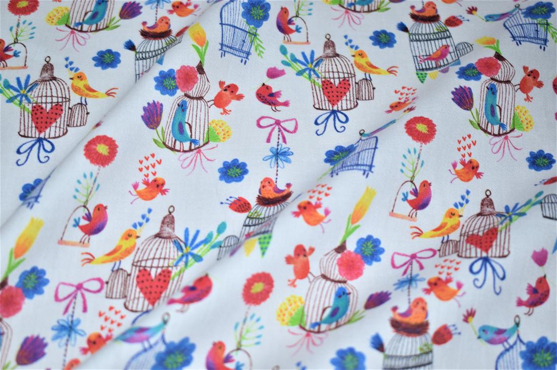 White Printed 100% Cotton Clearance