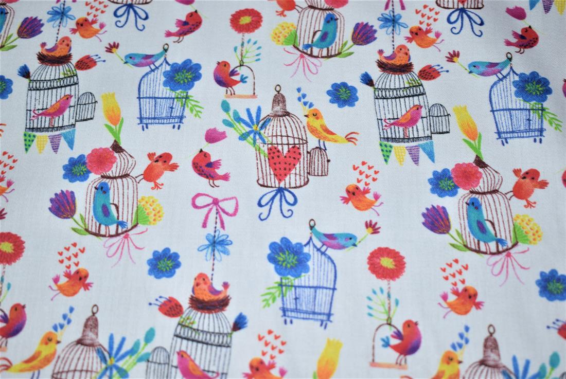 White Printed 100% Cotton Clearance