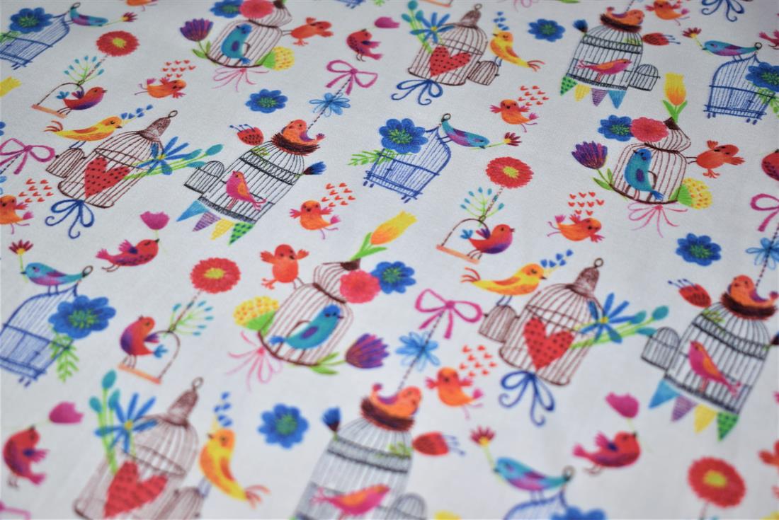 White Printed 100% Cotton Clearance