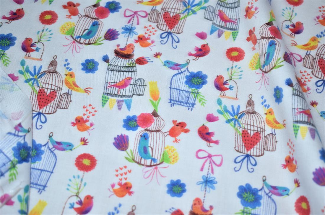 White Printed 100% Cotton Clearance