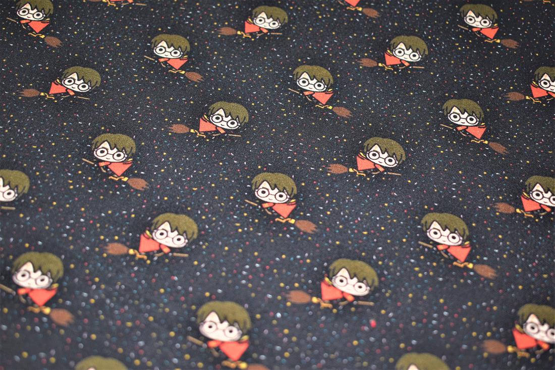 Black Harry Potter -Printed 100% Cotton Fabric