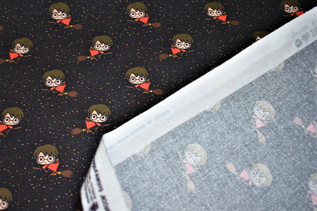 Black Harry Potter -Printed 100% Cotton Fabric