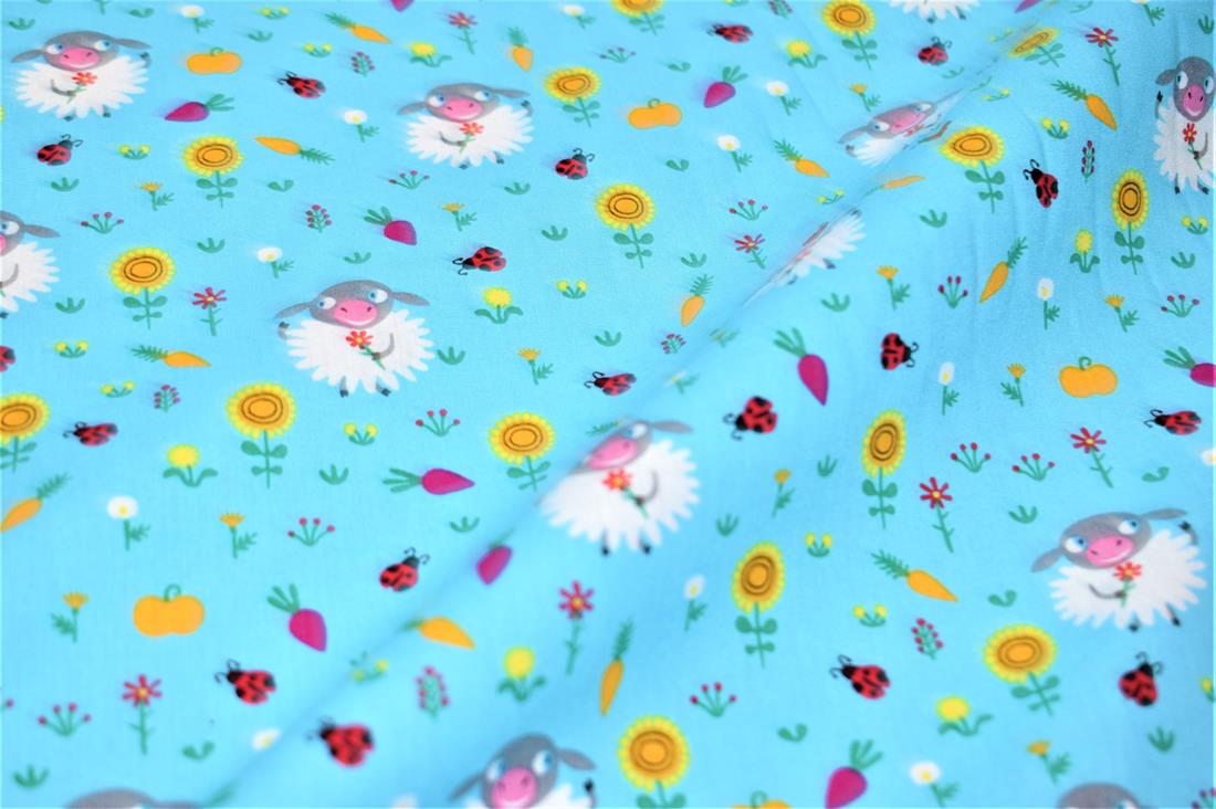 Happy Sheep Cotton Poplin