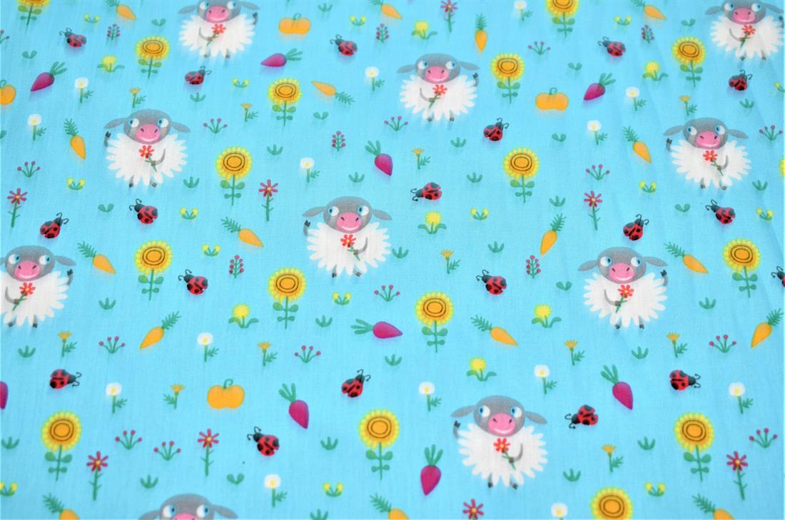 Happy Sheep Cotton Poplin