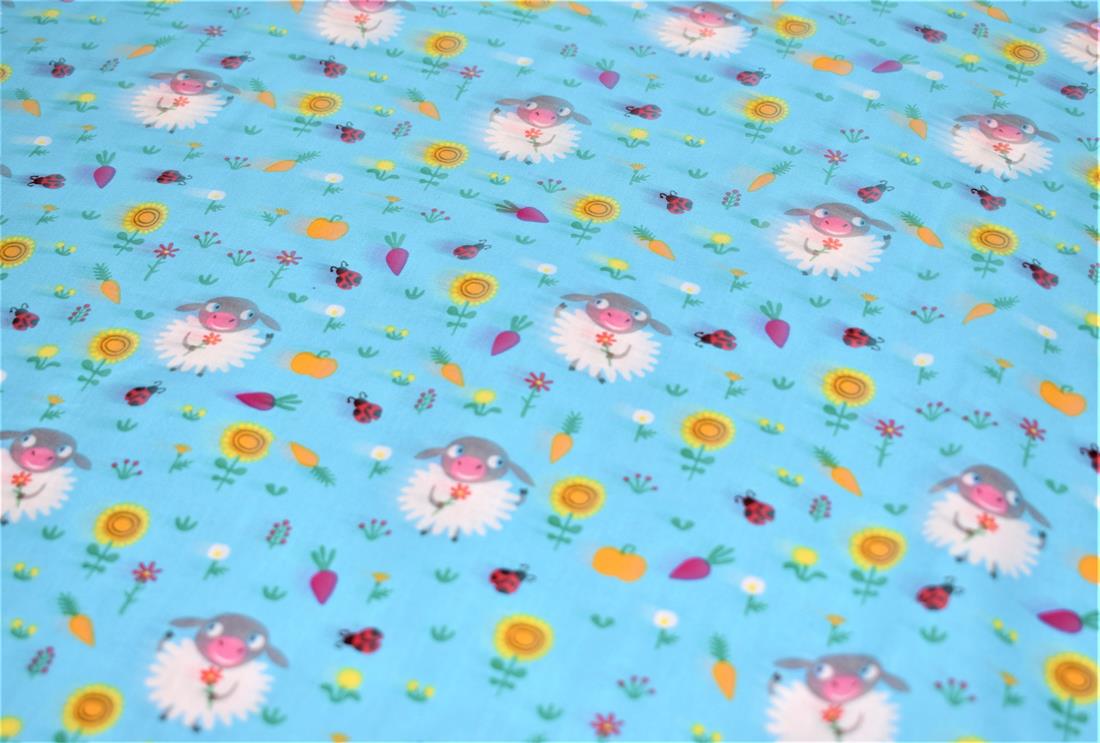 Happy Sheep Cotton Poplin