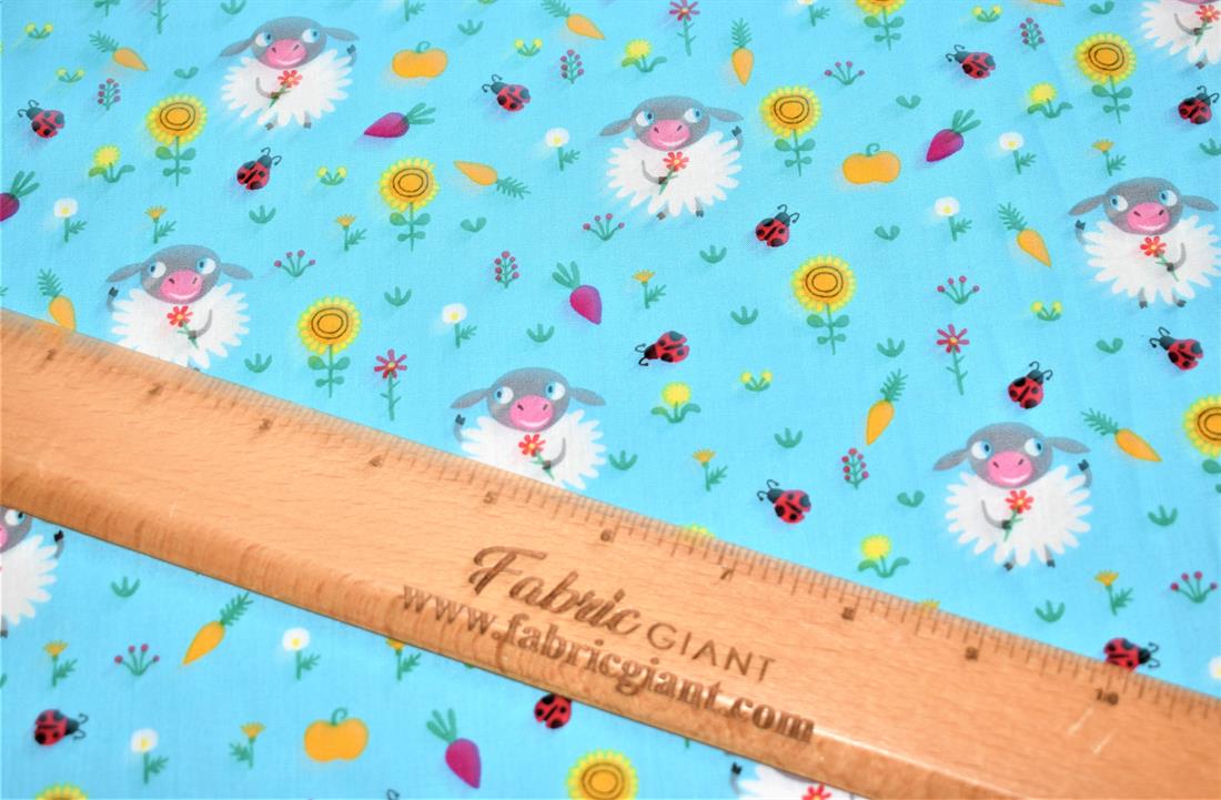 Happy Sheep Cotton Poplin
