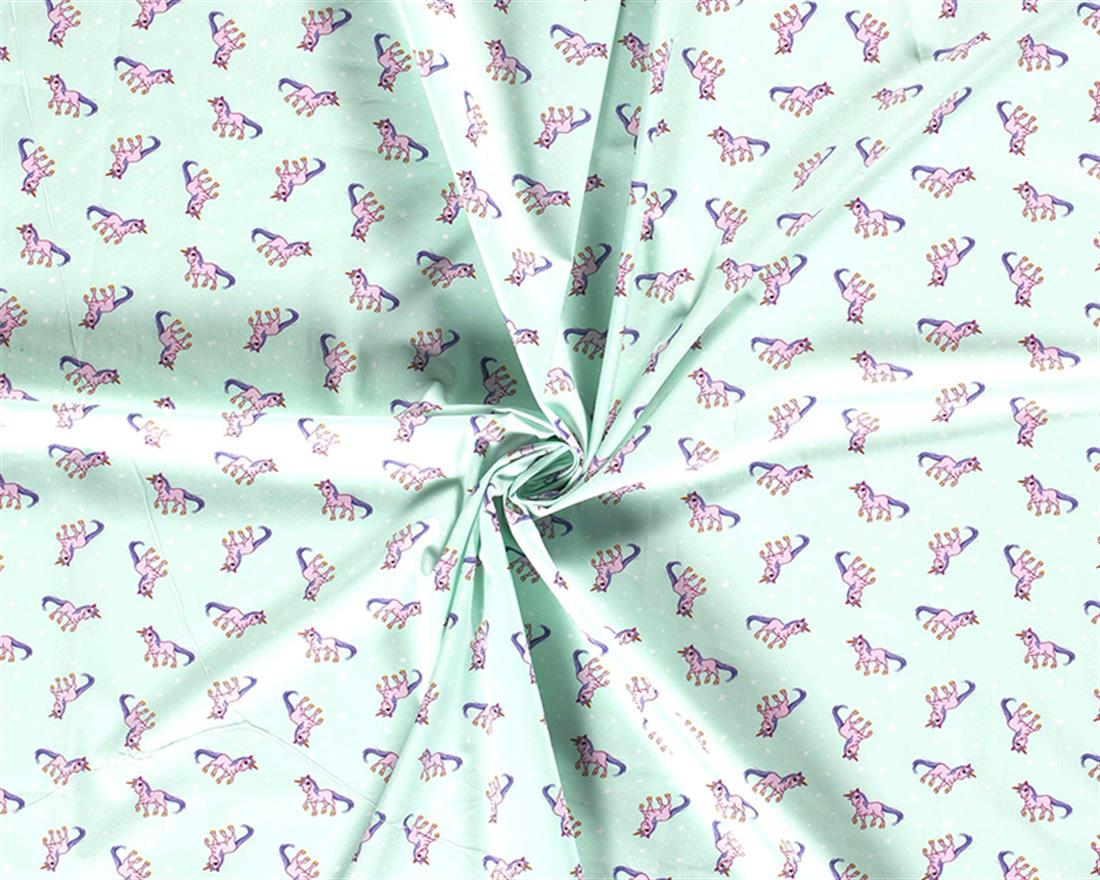 Unicorn Stars Cotton Poplin