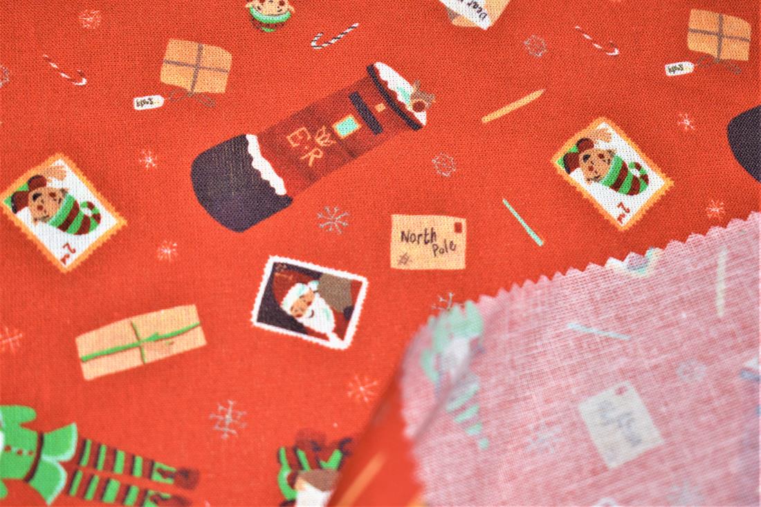 Red Little Johnny Letters to Santa Cotton To the Care of Clause