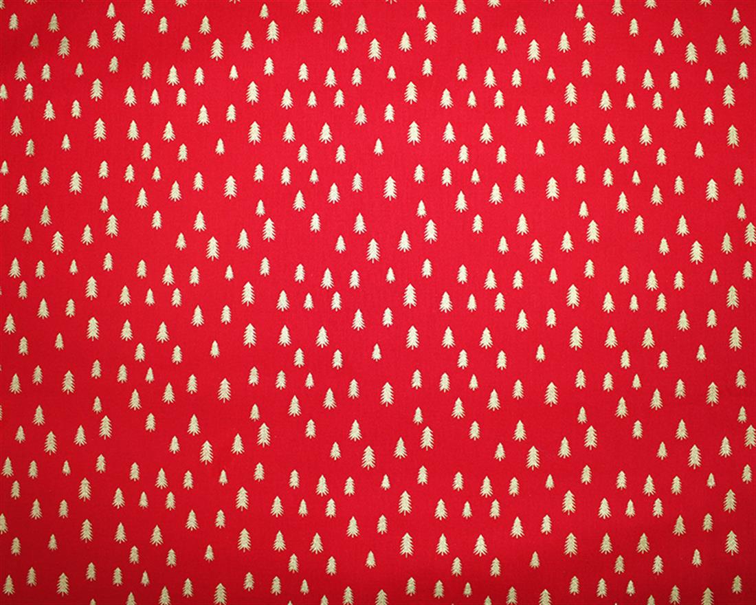Metallic Christmas Tree Cotton Fabric