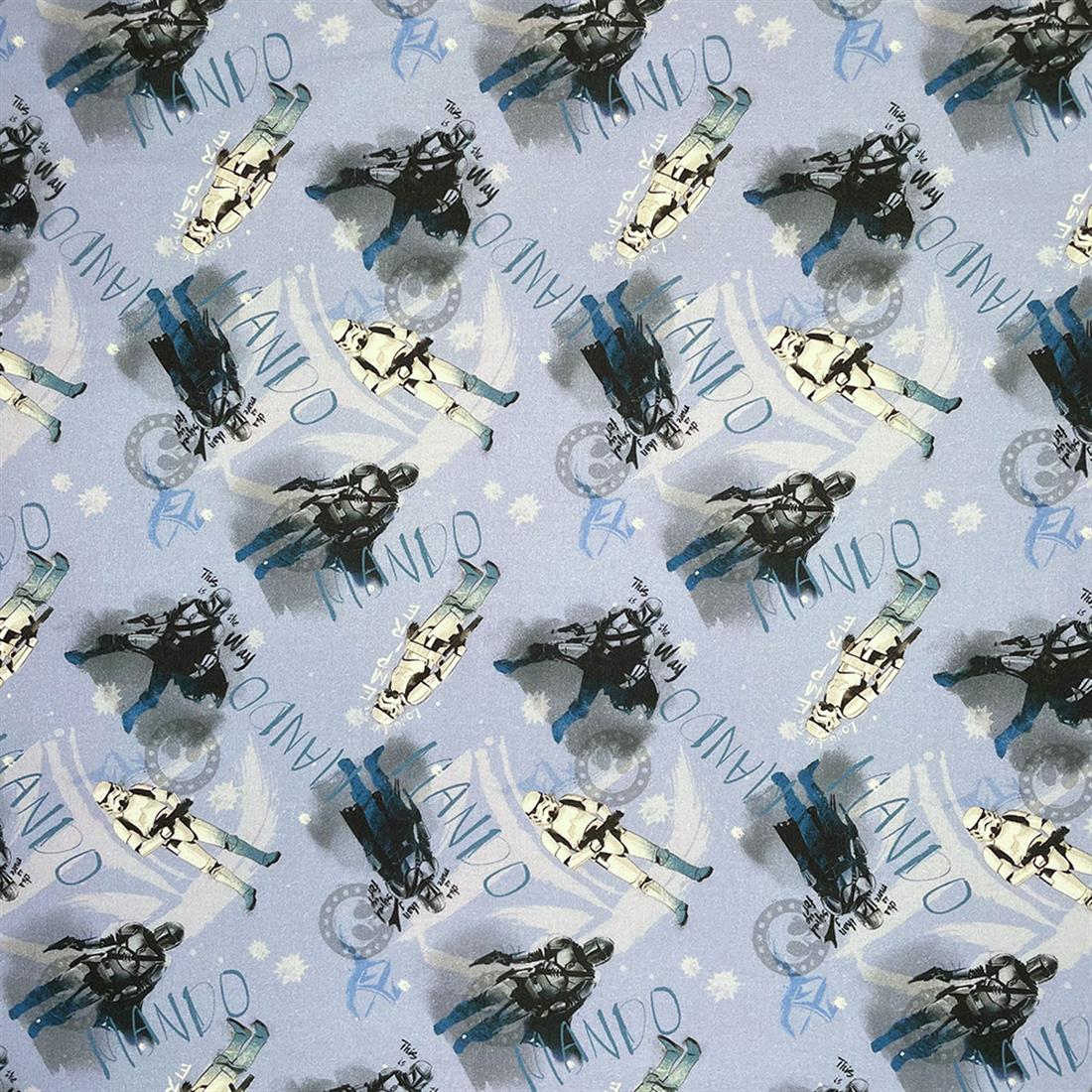 Blue Star Wars Printed 100% Cotton Fabric