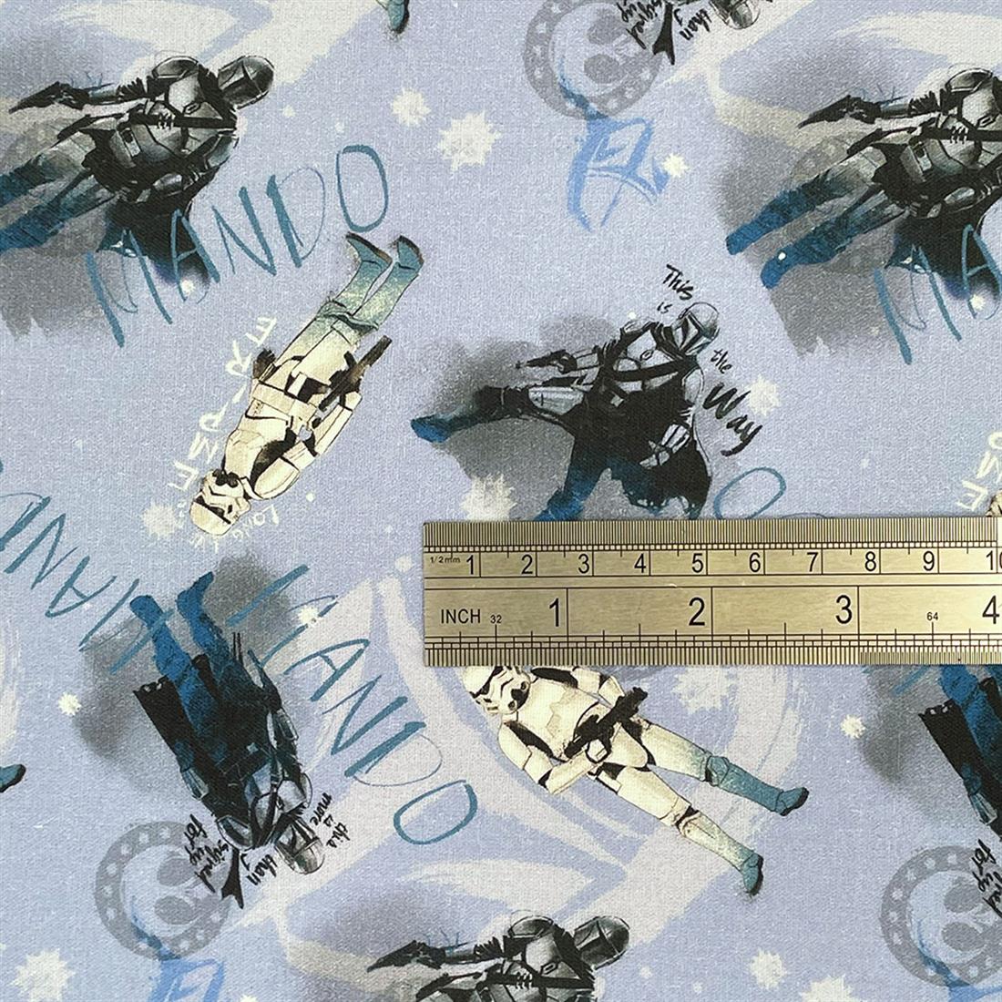 Blue Star Wars Printed 100% Cotton Fabric