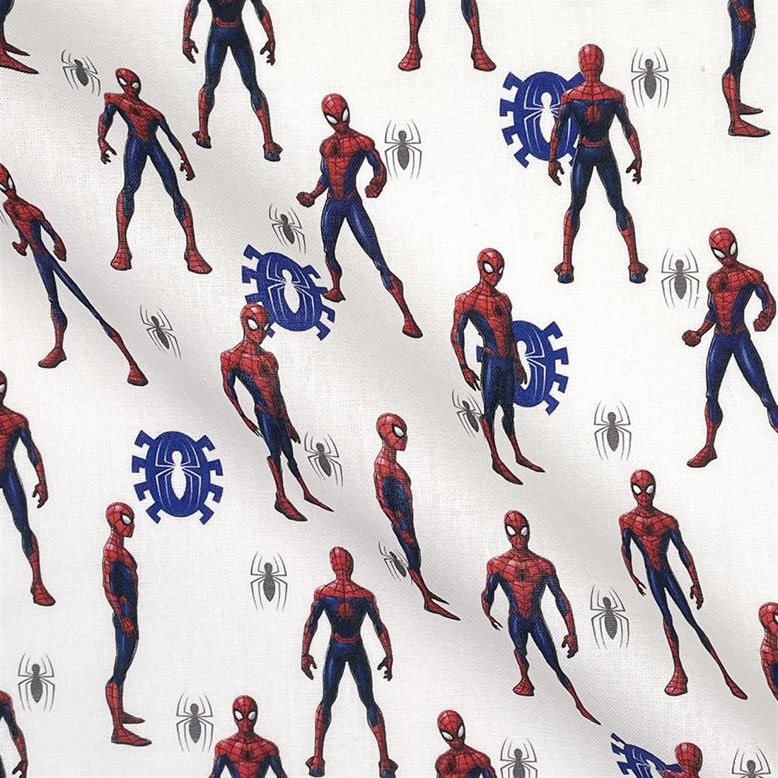 White Spiderman -Printed 100% Cotton Fabric