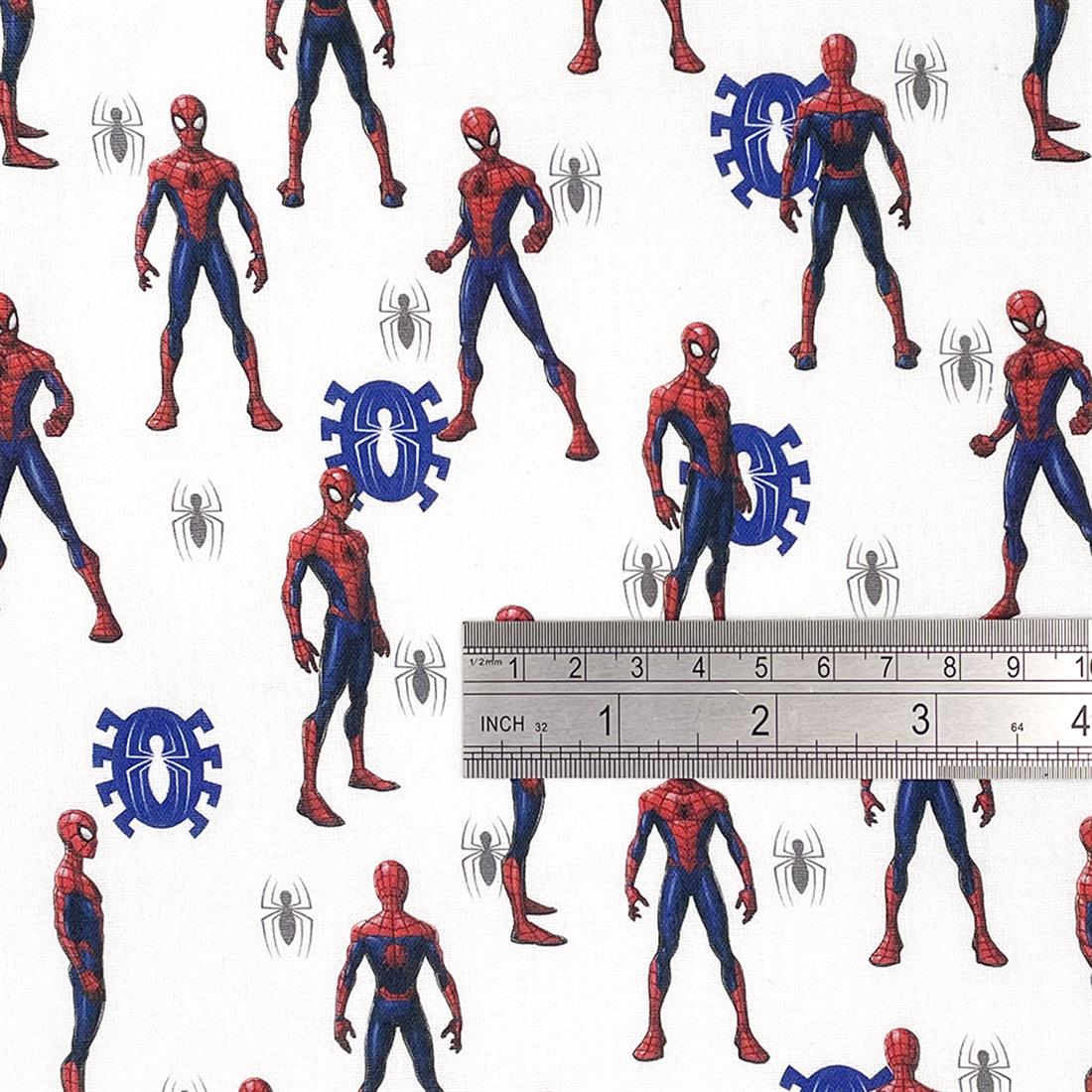 White Spiderman -Printed 100% Cotton Fabric