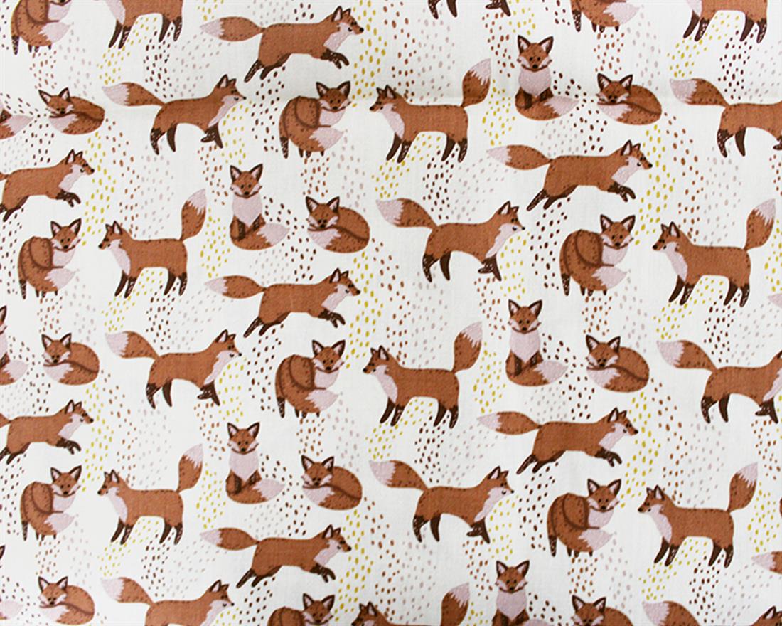 Spotty Foxes Cotton Poplin