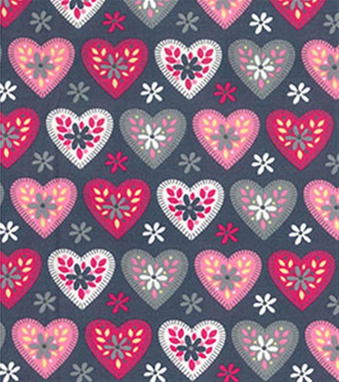 Love Heart 100% Cotton Fabric