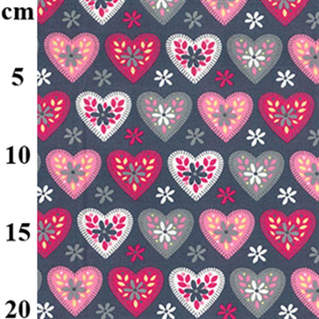 Love Heart 100% Cotton Fabric
