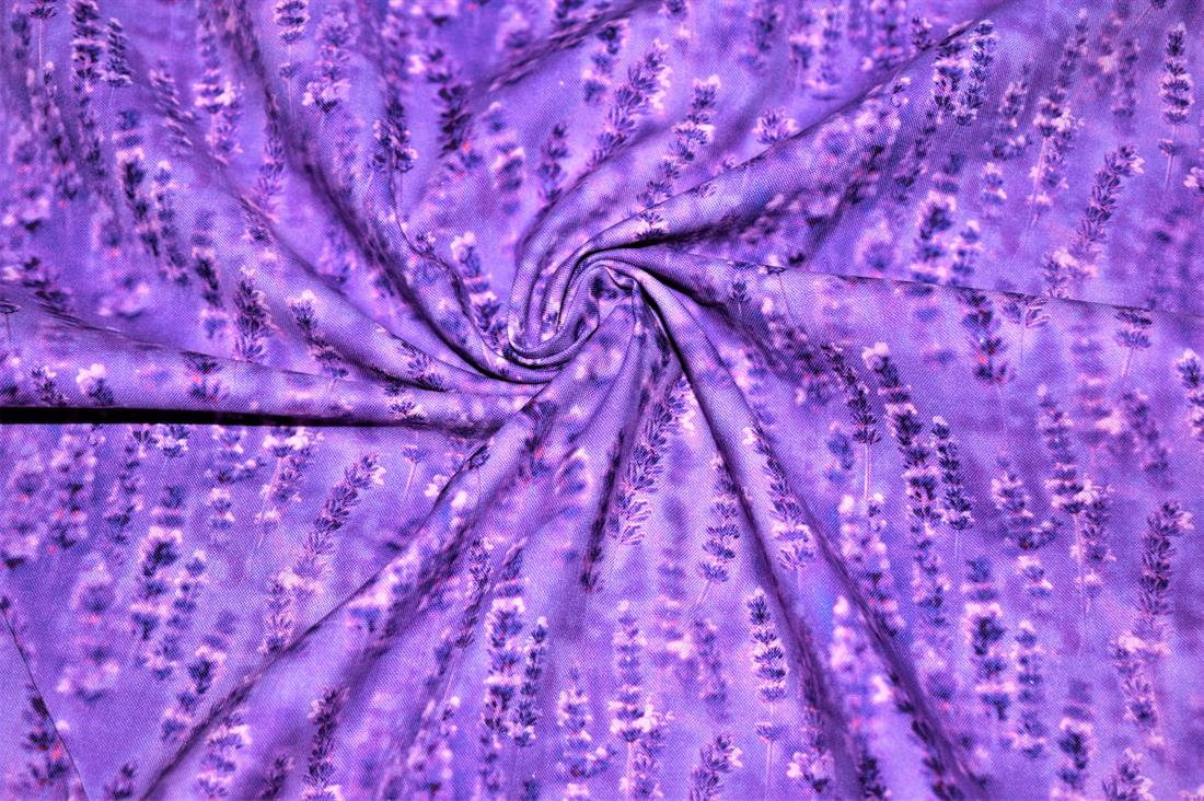Purple Printed 100% Cotton Fabric