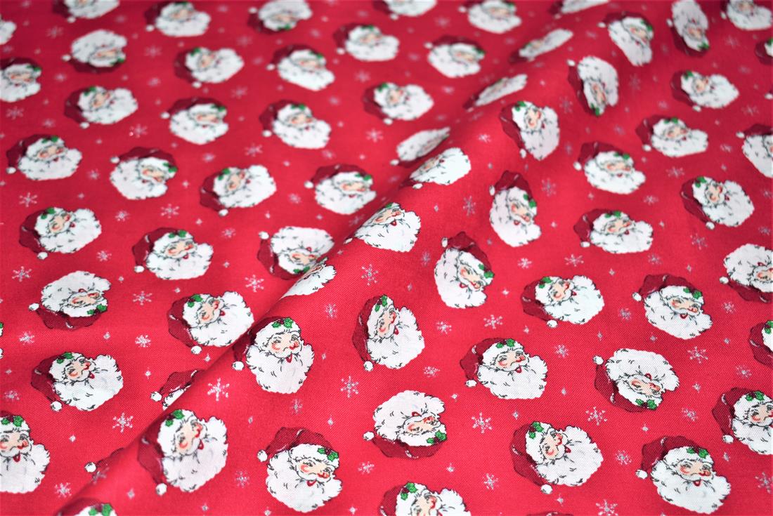 Red Printed Christmas 100% Cotton Fabric