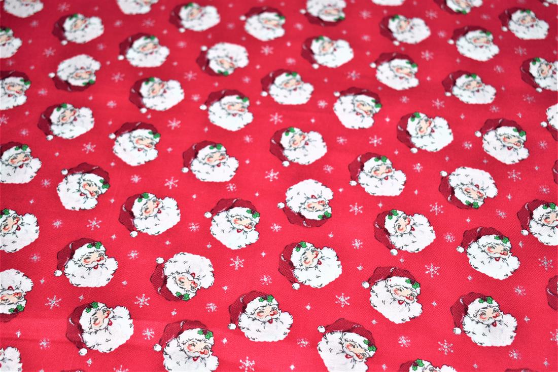 Red Printed Christmas 100% Cotton Fabric