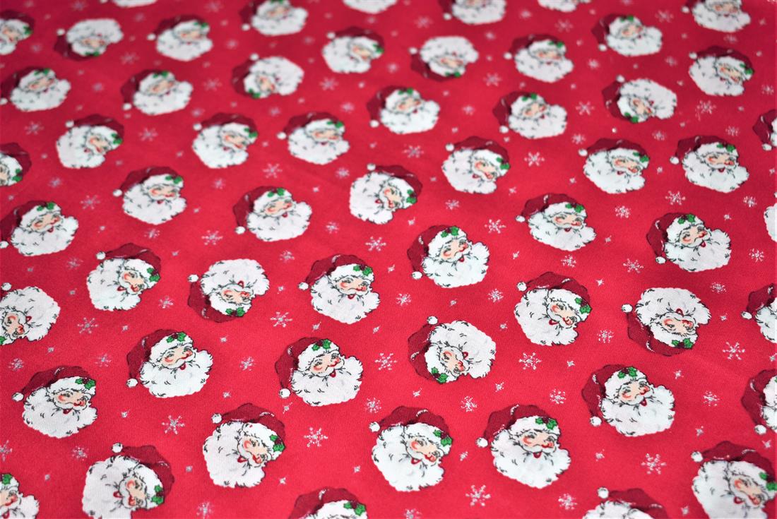 Red Printed Christmas 100% Cotton Fabric