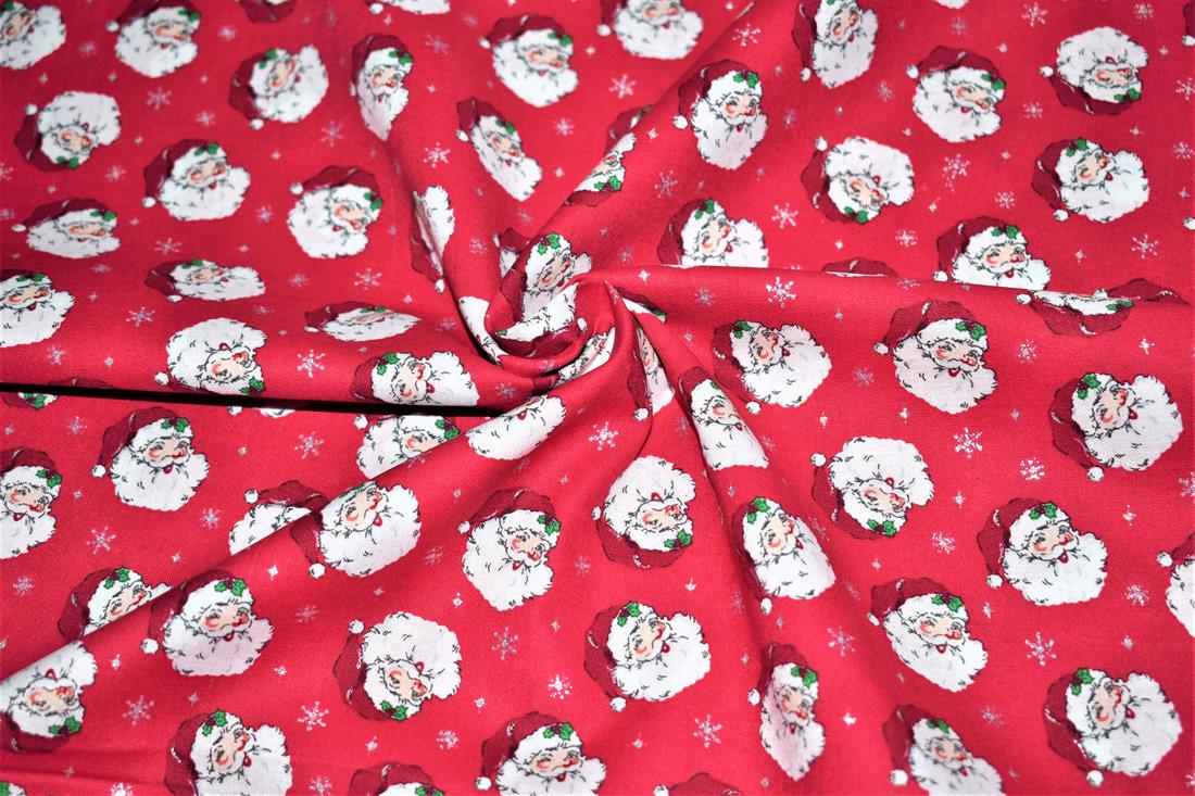 Red Printed Christmas 100% Cotton Fabric