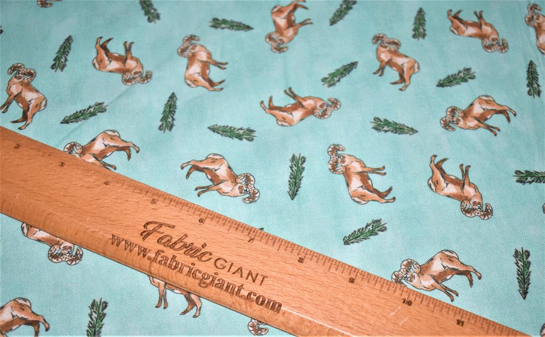 Sage Green Printed 100% Cotton Fabric