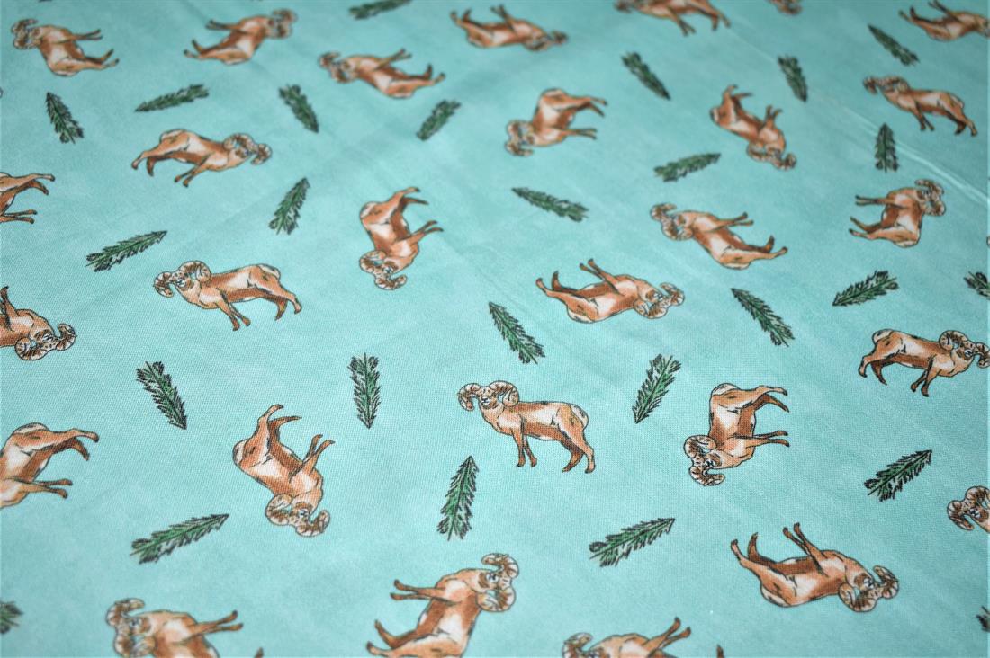Sage Green Printed 100% Cotton Fabric