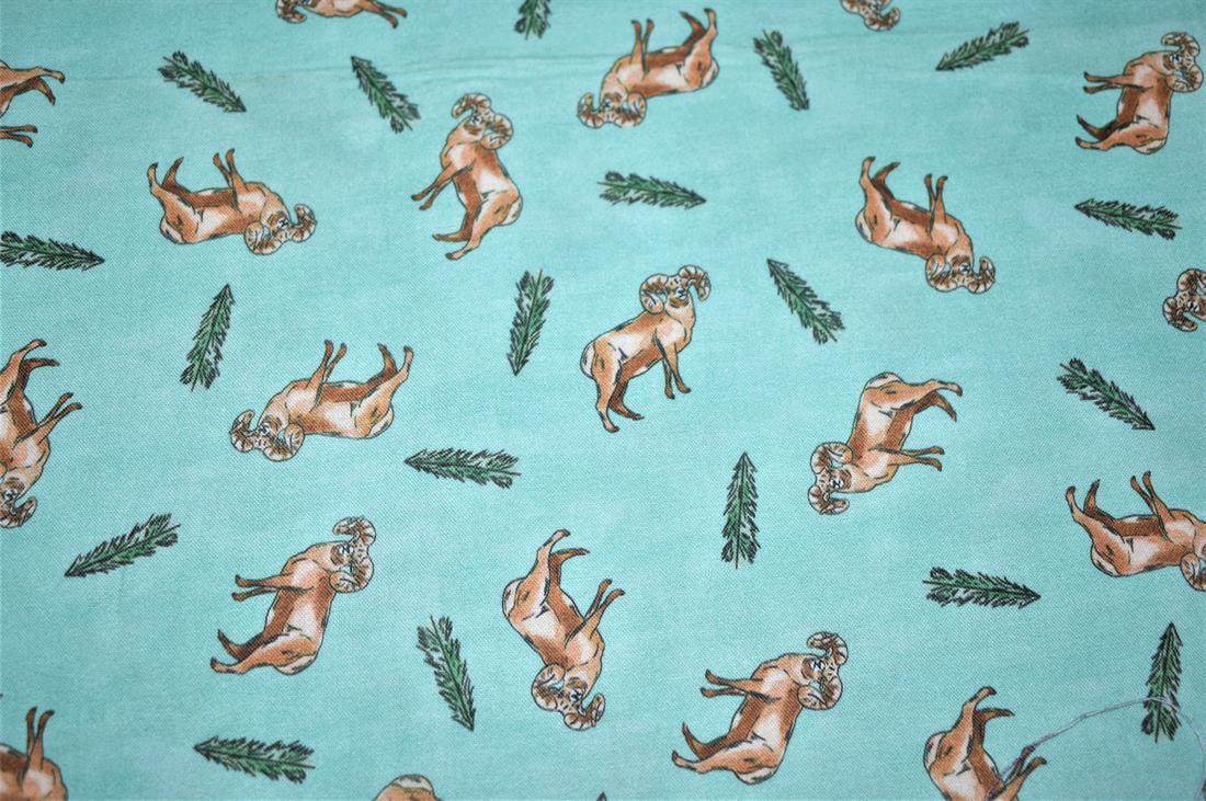 Sage Green Printed 100% Cotton Fabric