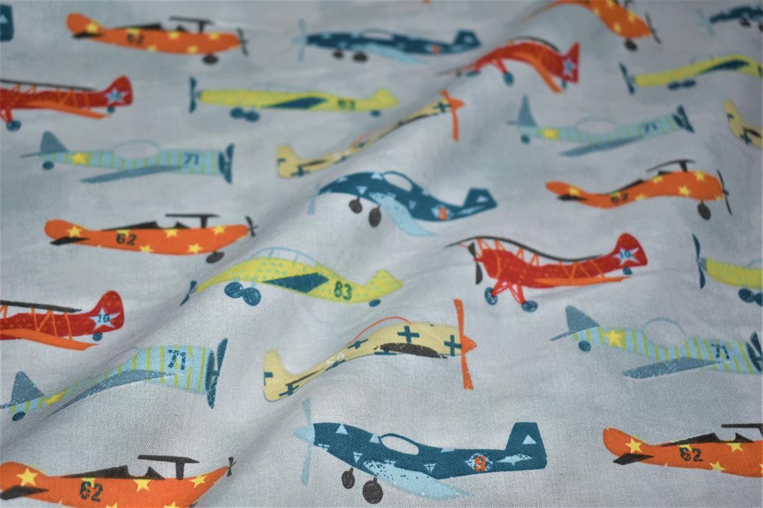 Light Grey Printed 100% Cotton Fabric