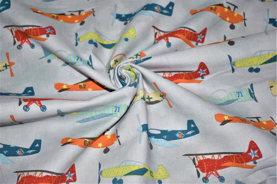 Light Grey Printed 100% Cotton Fabric