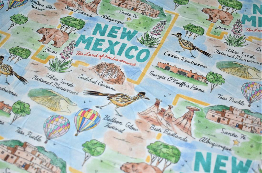Blue Printed 100% Cotton Fabric
