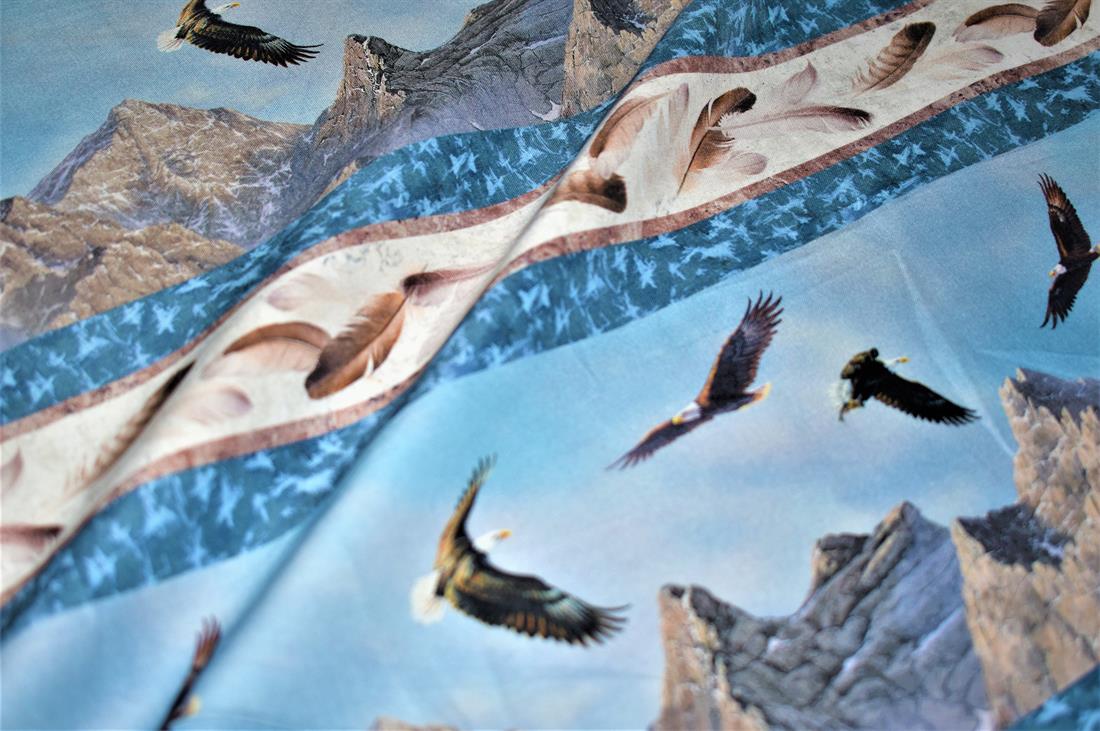 Blue Printed 100% Cotton Fabric