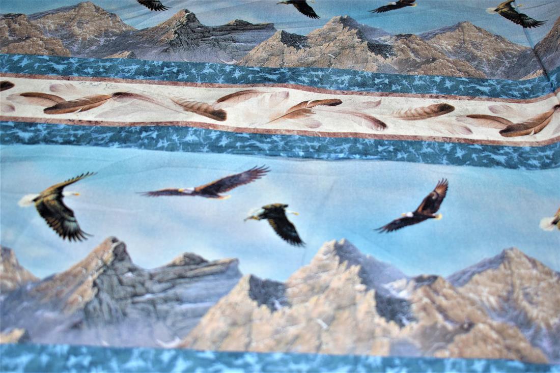 Blue Printed 100% Cotton Fabric