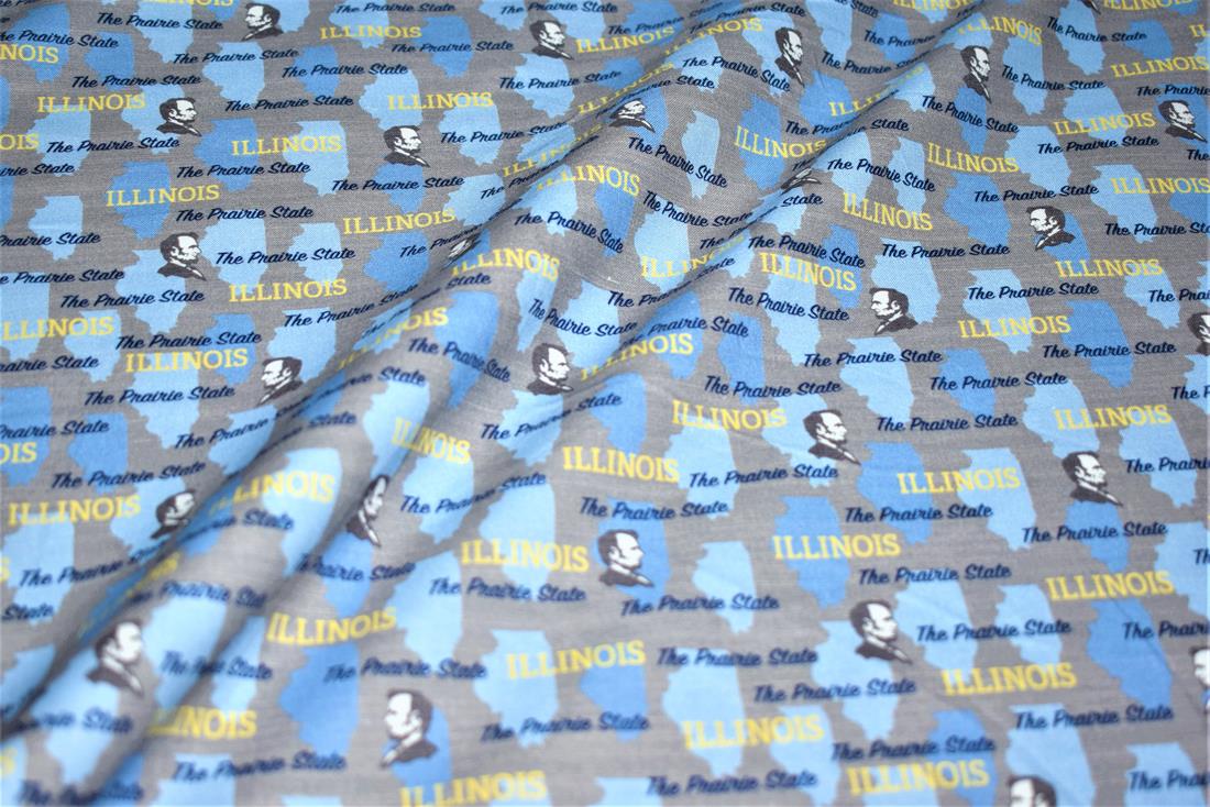 Blue Printed 100% Cotton Fabric
