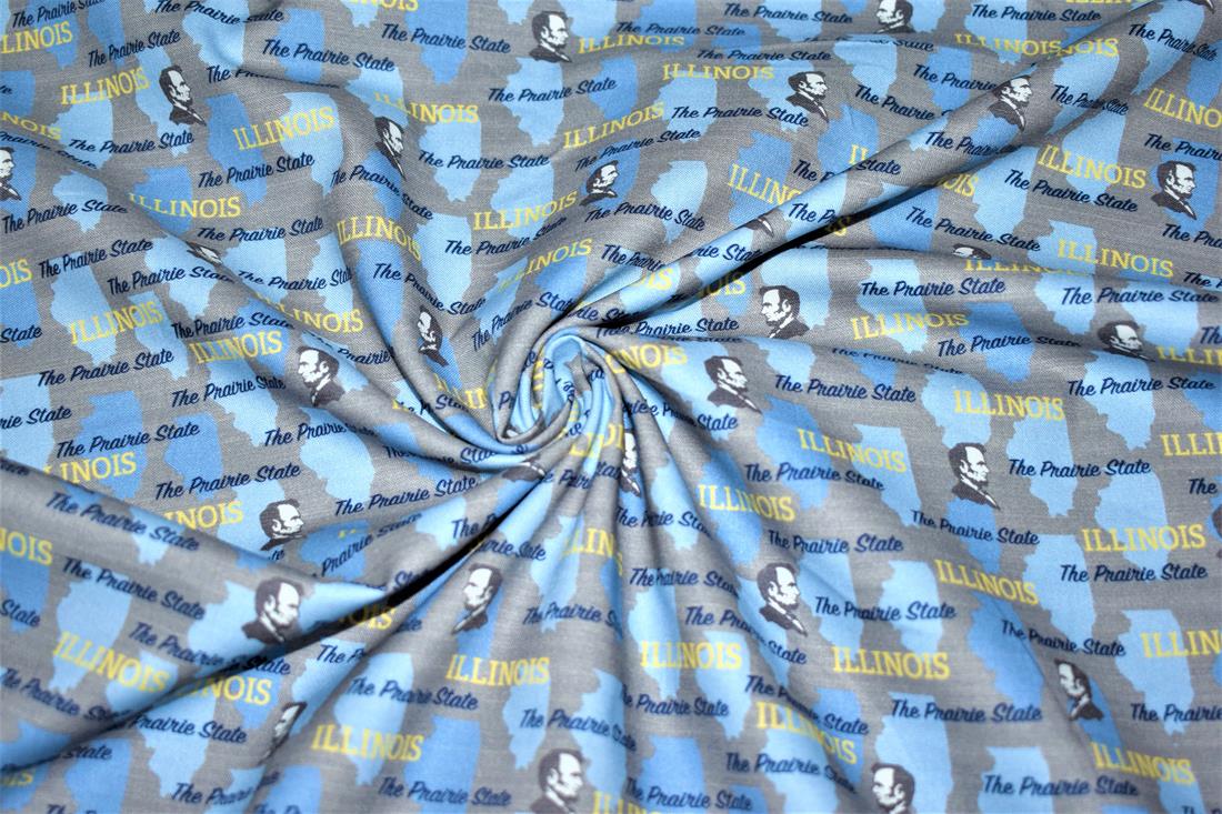 Blue Printed 100% Cotton Fabric