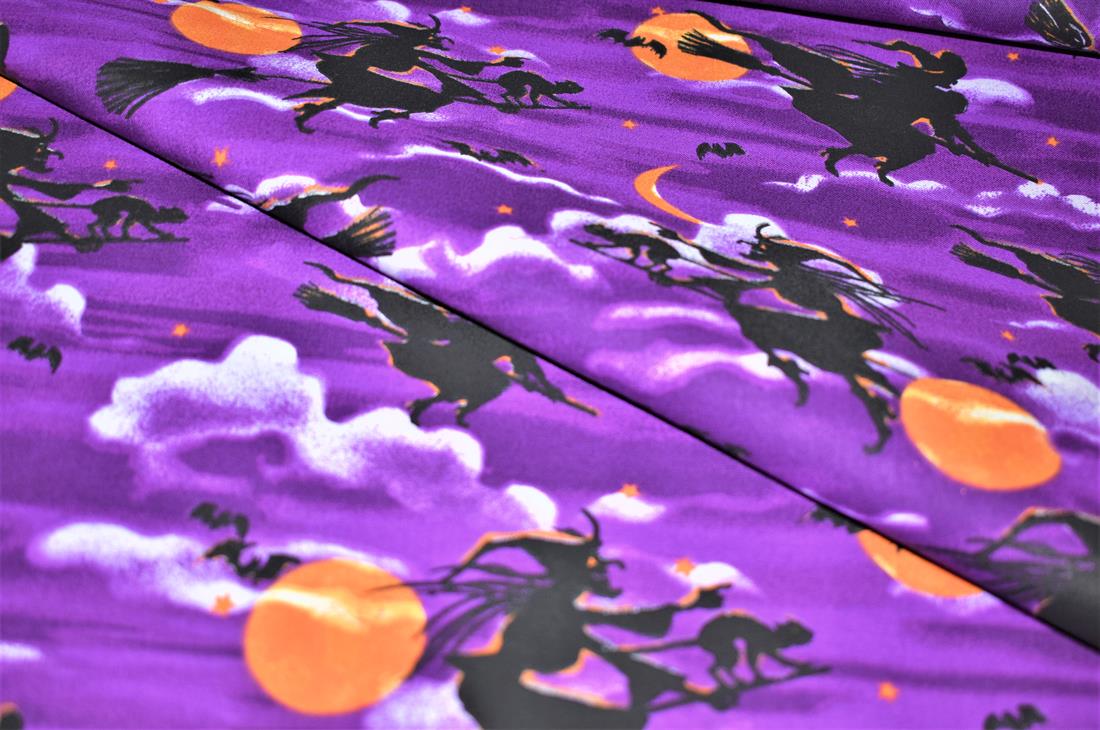 Purple Hallowwen 100% Cotton Fabric