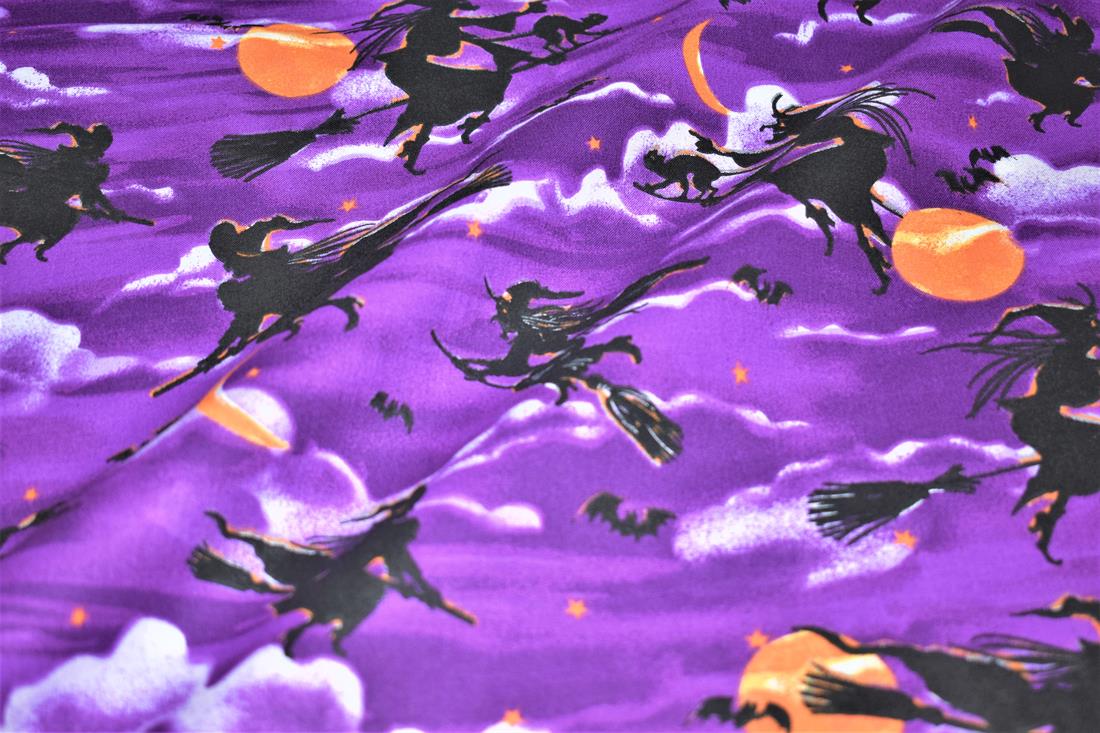 Purple Hallowwen 100% Cotton Fabric