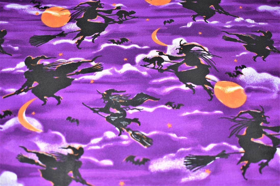 Purple Hallowwen 100% Cotton Fabric