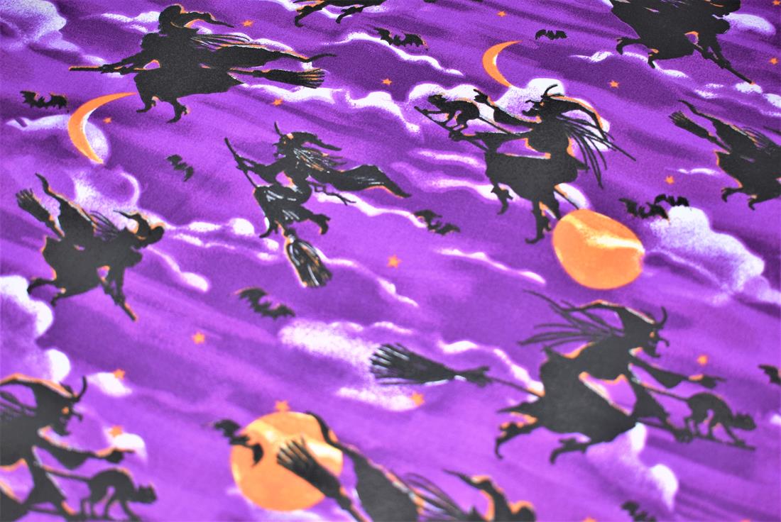 Purple Hallowwen 100% Cotton Fabric