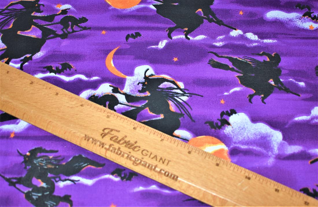 Purple Hallowwen 100% Cotton Fabric