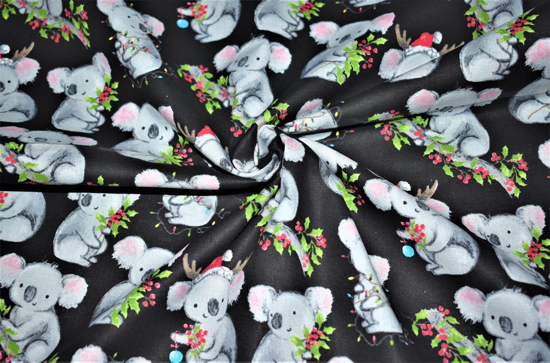 Black Printed 100% Cotton Fabric