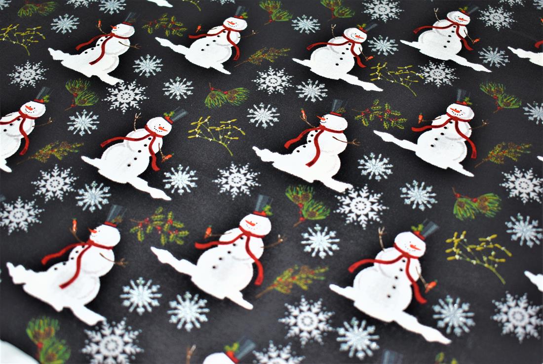 Black Christmas 100% Cotton Fabric