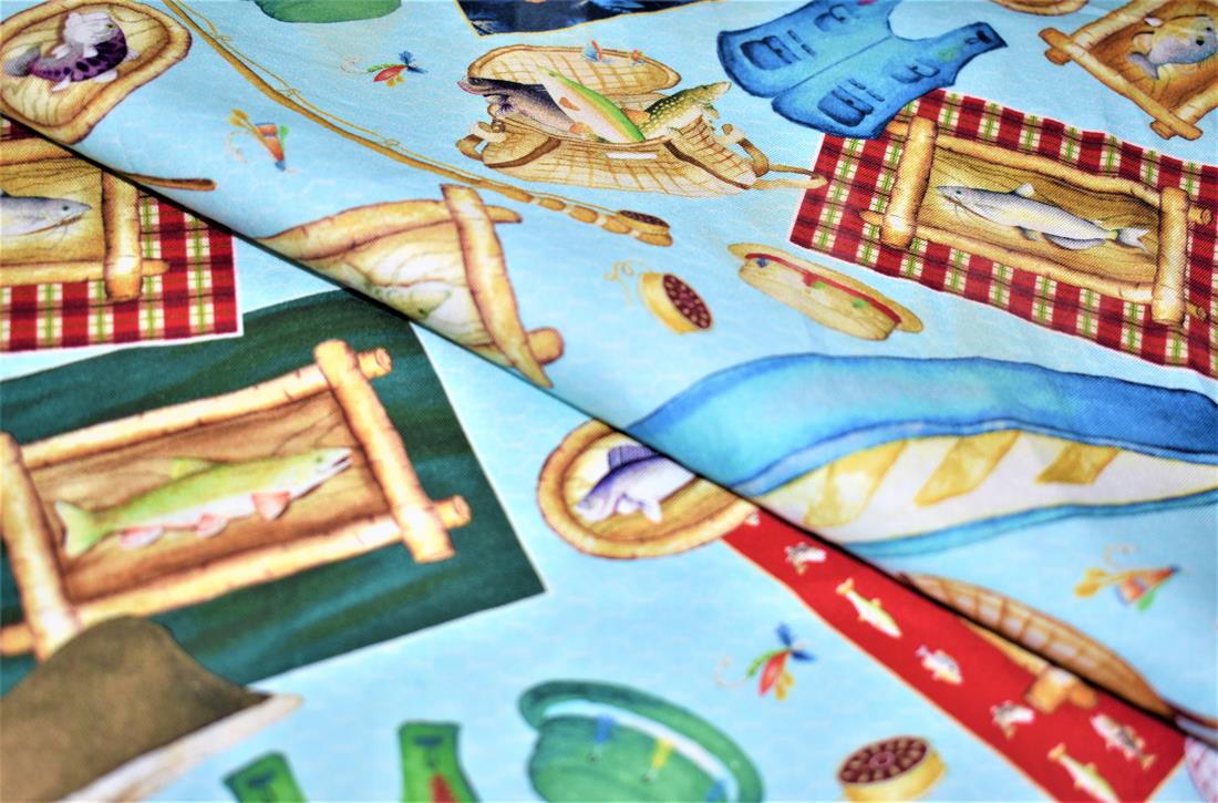 Sky Blue Printed 100% Cotton Fabric